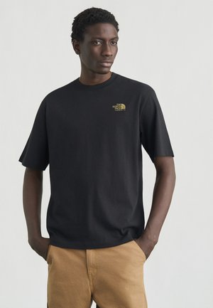 PLANT & FLORA OVERSIZE SHORT SLEEVE TEE GRAPHIC - Tričko s potlačou - black