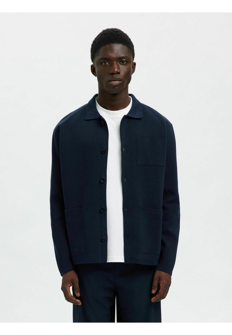 Selected Homme MIKE LIGHT LS  - Chaqueta de punto - sky captain