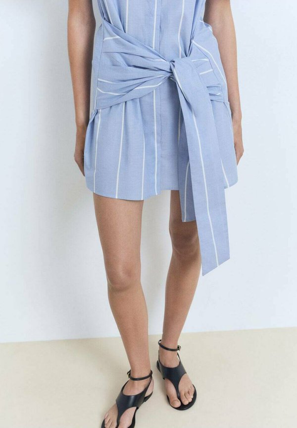 STRIPED WITH KNOT - Shirt dress2