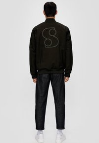s.Oliver TWILL MIT RÜCKEN - Bomberjacke - schwarz