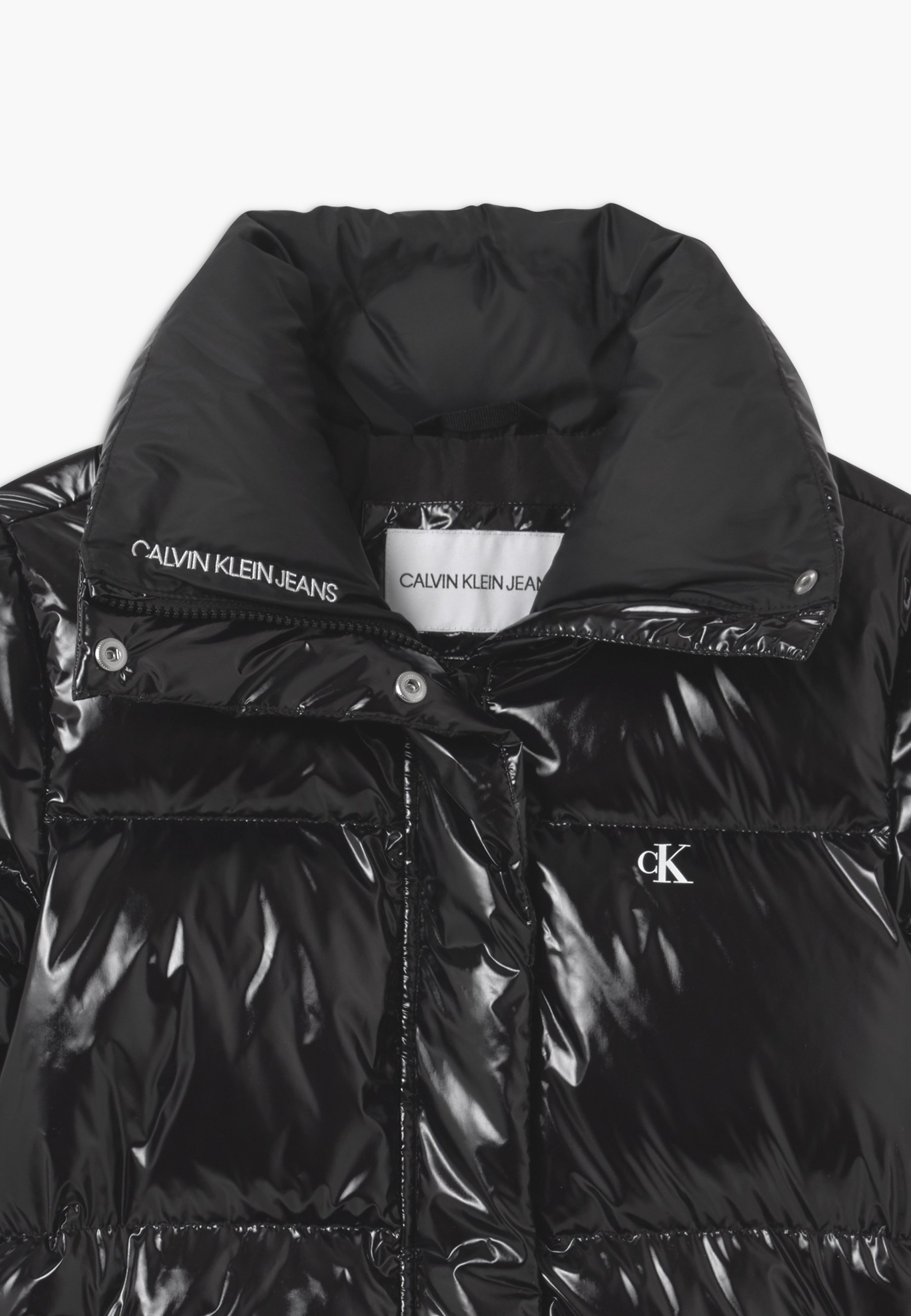 calvin klein glossy puffer jacket