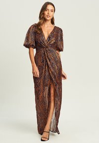 BWLDR ORLANDO - Maxi šaty - navy zebra print