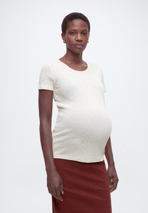 OLMMADISON S/S O-NECK BABY TEE JRS - Základné tričko - cloud dancer aop:gry flower romance rose