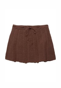 ELASTICATED - sukňa v tvare A - brown