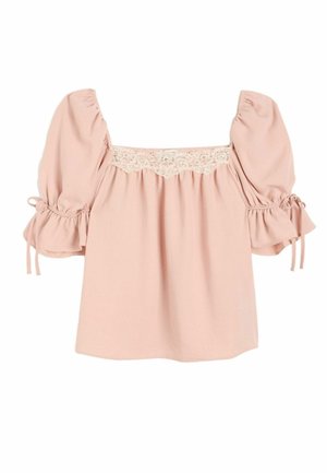 REGULAR FIT - SQUARE NECK  - Blúzka - pink