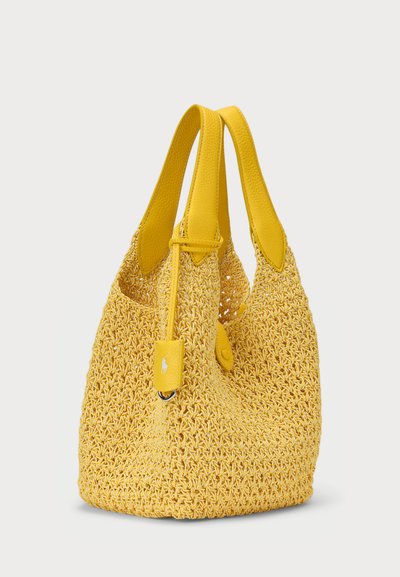 Polo Ralph Lauren POLO PLAY CORD TOTE - Maisiņveida soma - canary yellow/optic white