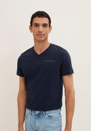MIT LOGO PRINT  - T-shirt basic - sky captain blue