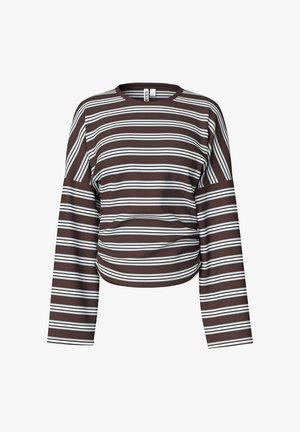 Pieces, OBERTEIL MIT LANGEN ÄRMELN PCALLI - T-shirt à manches longues - chocolate plum