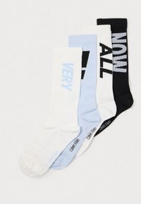 Não selecionado, blue/white
