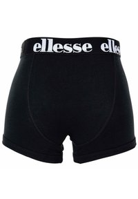 Boxer neri in cotone con una ampia fascia nera in vita decorata con il logo bianco "ellesse", realizzati con una texture liscia e un design aderente.