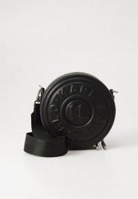 KARL LAGERFELD CIRCLE TREND ROUND BAG UNISEX - Taška cez plece - black