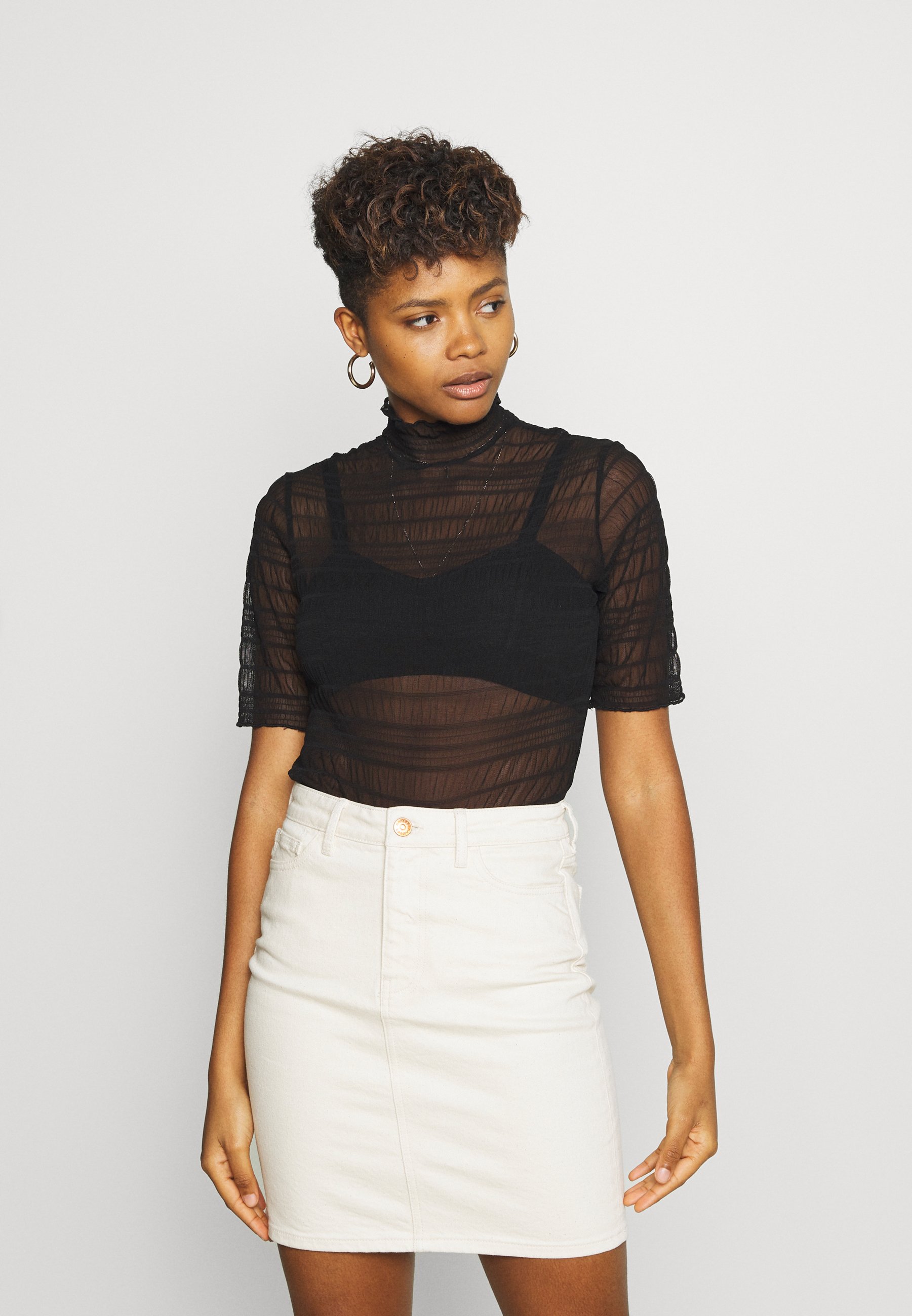 Monki EVA Bluser black dark Zalando.no Monki NICOLINA - Bluser - black dark