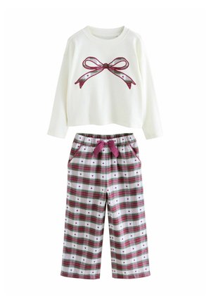 CHRISTMAS SET - Nattøj sæt - red/green bow check