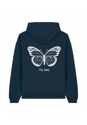 FLY AWAY BACK EMBROIDERY - Hoodie - dark blue