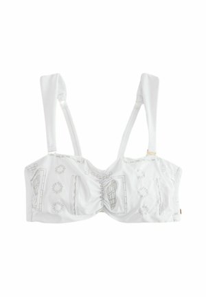 EMBROIDERED - Bikini pezzo sopra - white gold