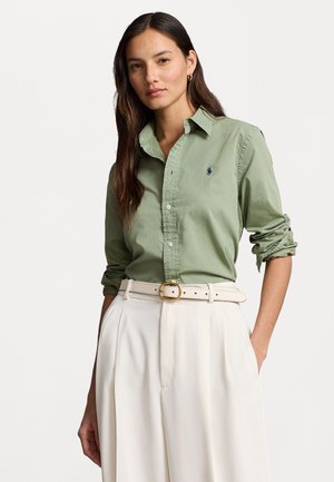 Polo Ralph Lauren LONG SLEEVE BUTTON FRONT SHIRT - Button-down blouse - cargo green