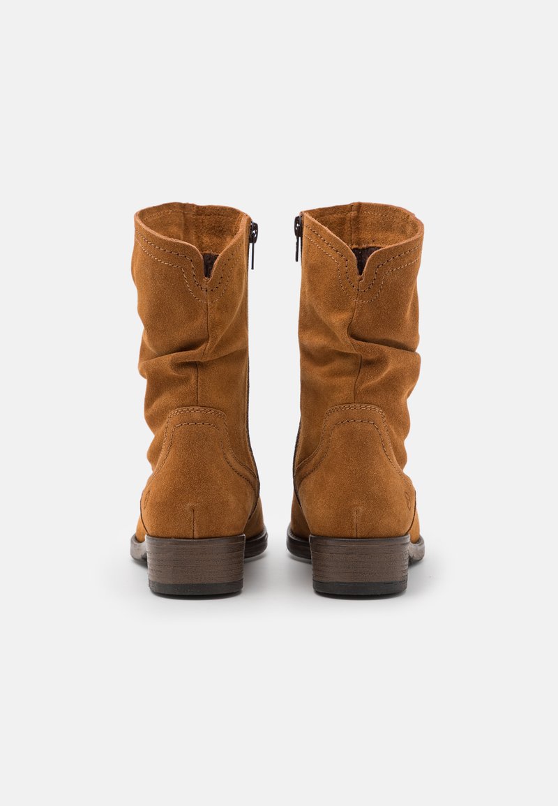 Zalando Tamaris Leder Stiefelette Cognac Damen Stiefel Cognac