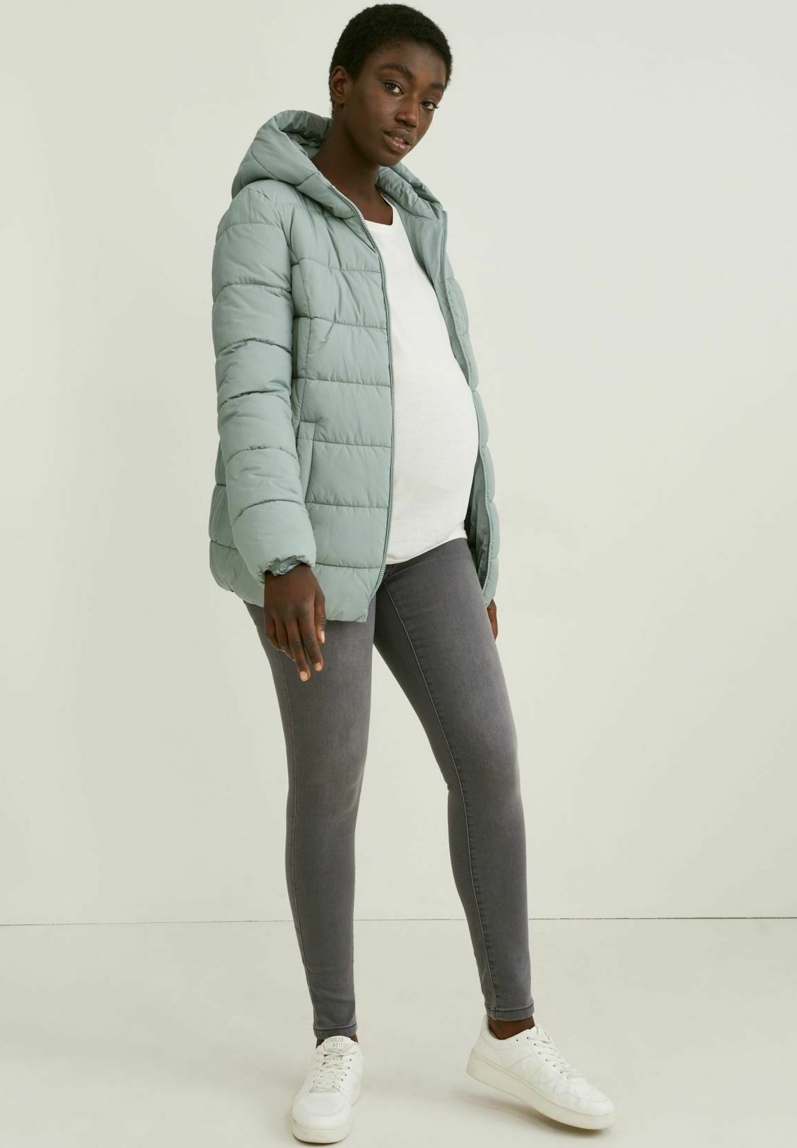 puffer jacket mint green