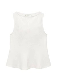 PEPLUM WITH SEAM DETAIL - Top - white