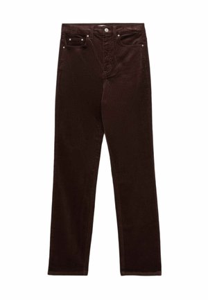 Marks & Spencer, CORD STRAIGHT LEG TROUSERS. - Bukser - chocolate