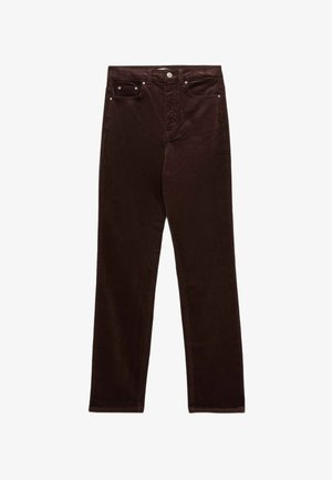 Marks & Spencer, CORD STRAIGHT LEG TROUSERS. - Bukser - chocolate