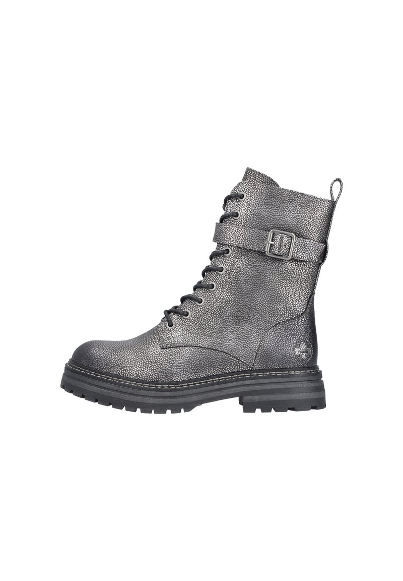 Rieker Cowboy-/Bikerlaarsjes - silber platin