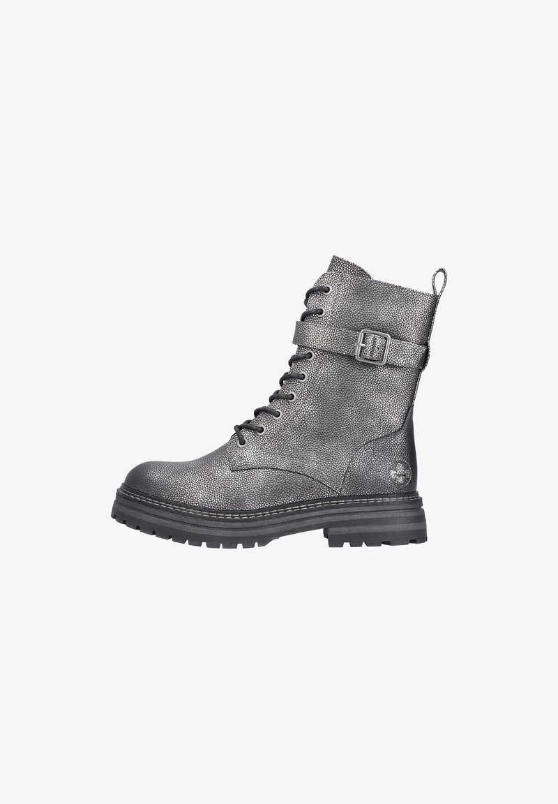 Rieker Cowboy-/Bikerlaarsjes - silber platin