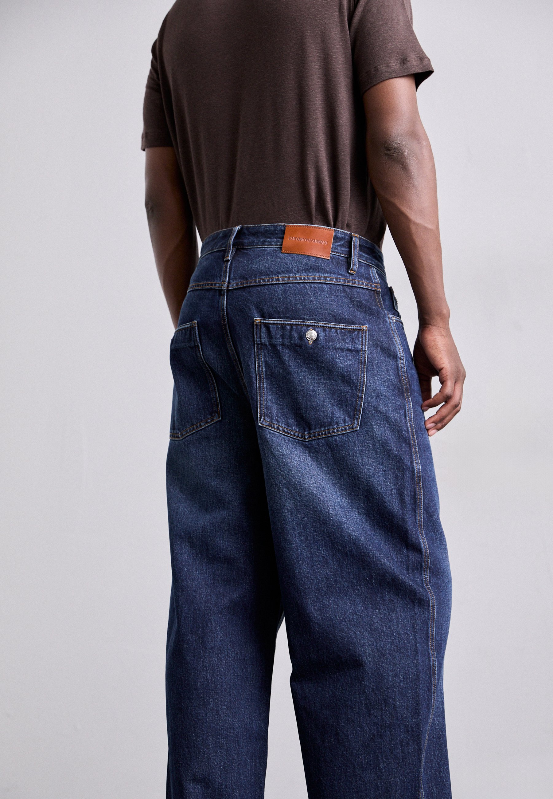 Emporio Armani 5 POCKETS PANT - Straight leg jeans - blue denim