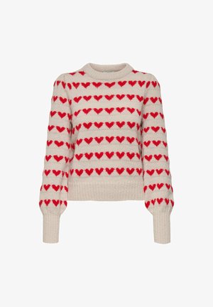 JDY JDYSIGRID LIFE ON PUFF - Džemper - cement