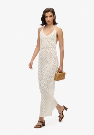Superdry & Co, HALTER - Striktrøje - desert bone off white