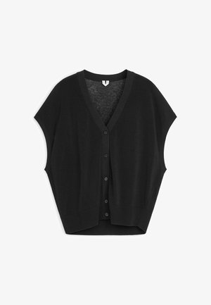 ARKET, ARKET KNITTED VEST - Cardigan - black