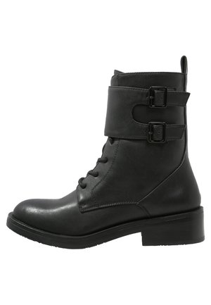 Botines con cordones - black