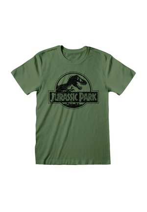 JURASSIC PARK MONO LOGO - T-shirts print - olive