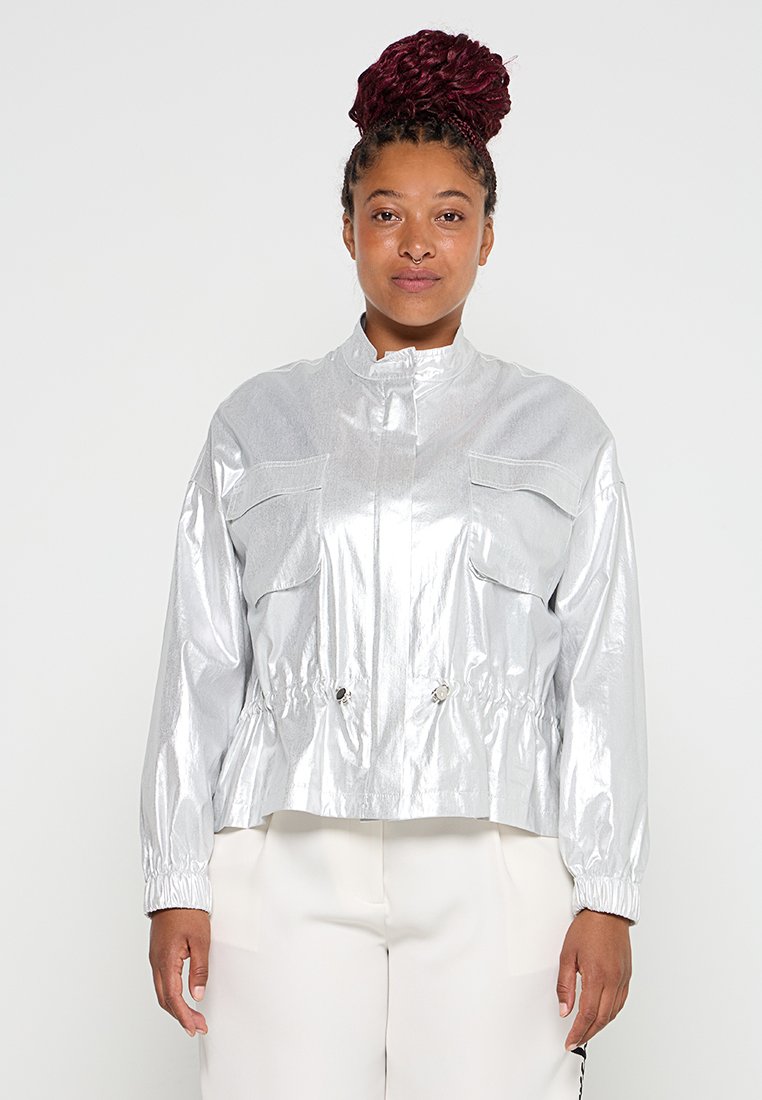 PATRIZIA PEPE Lichte jas zilverkleurig