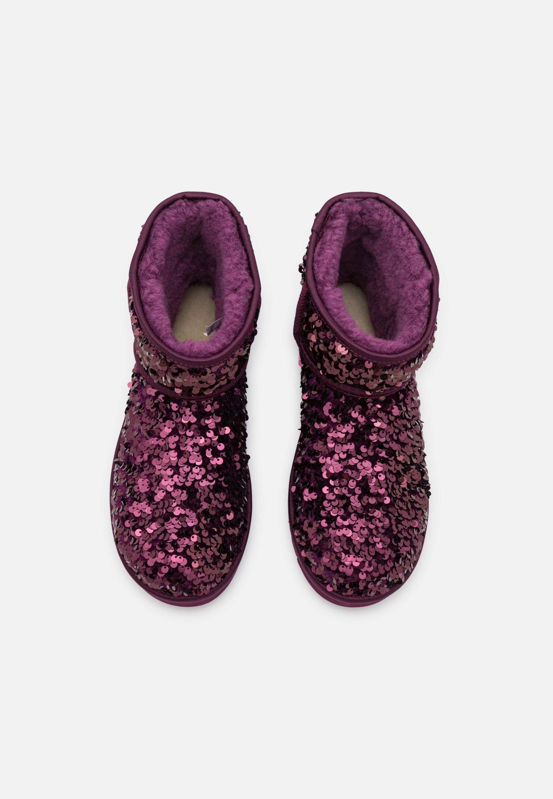 UGG CLASSIC MINI CHUNKY SEQUIN - Snowboots - pinot noir/bordeauxrood -  Zalando.be