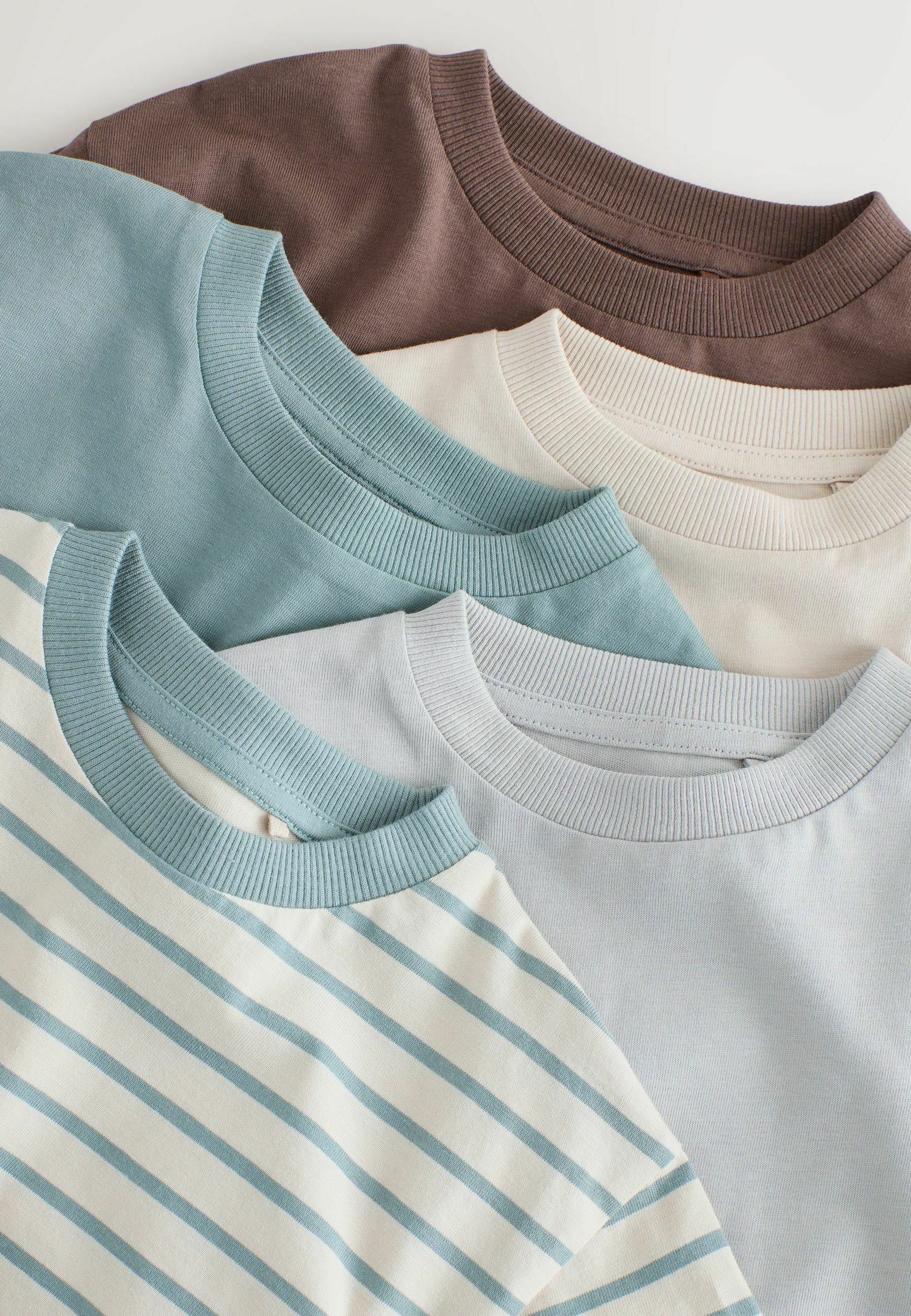 Lot De 5 T-shirts Manches Longues NEXT Garçon - Taille 12 Mois, Couleur Multi Blue - 12