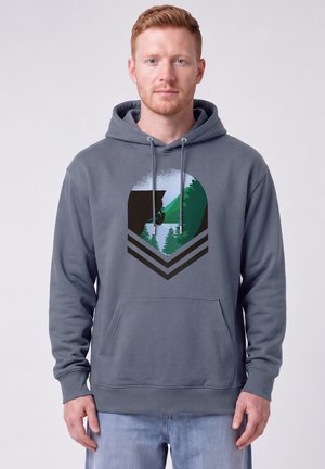 watapparel, BAY CLIMBING UNISEX - Hoodie - blue grey
