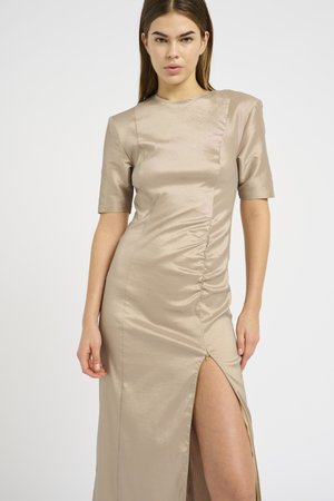 LITY DRESS - Cocktailkleid/festliches Kleid - light brown metallic