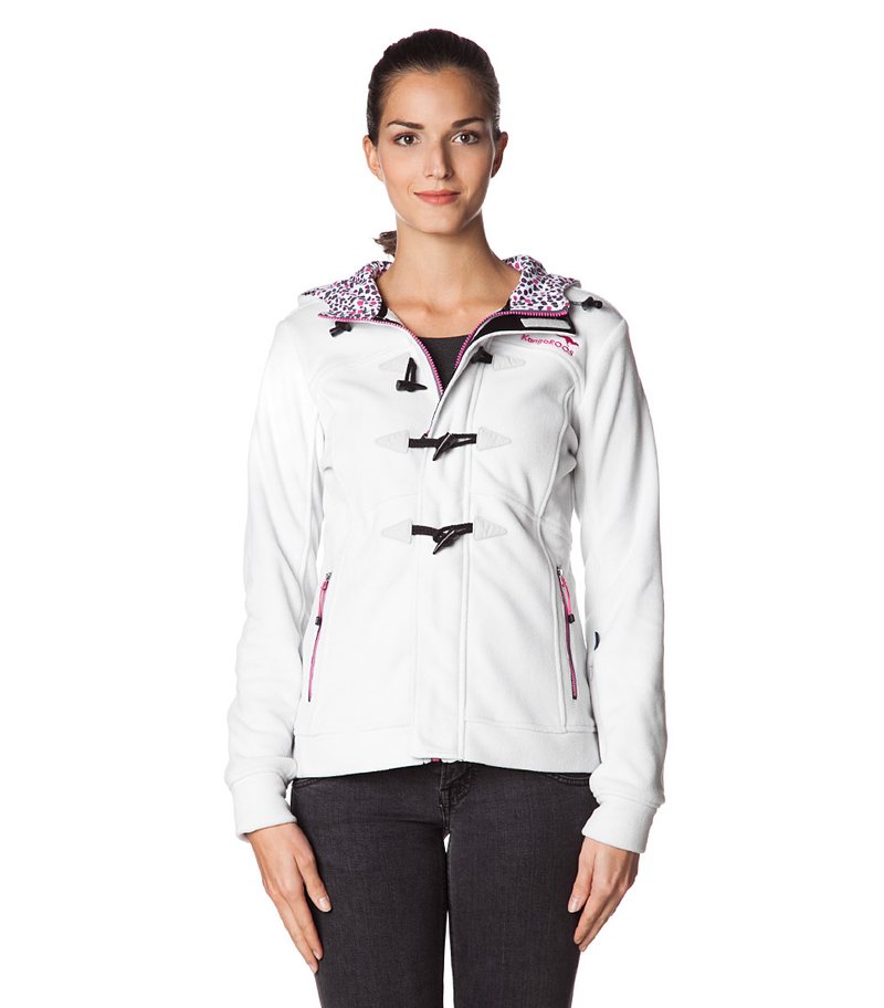 Kangaroos Fleecejas grijswit Kangaroos Fleecejas grijswit