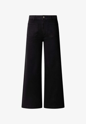Pepe Jeans, HIGH RISE WIDE CROP TANIA POCKET - Wide leg - black
