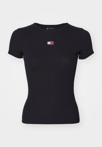 BADGE TEE - Navadna majica - black