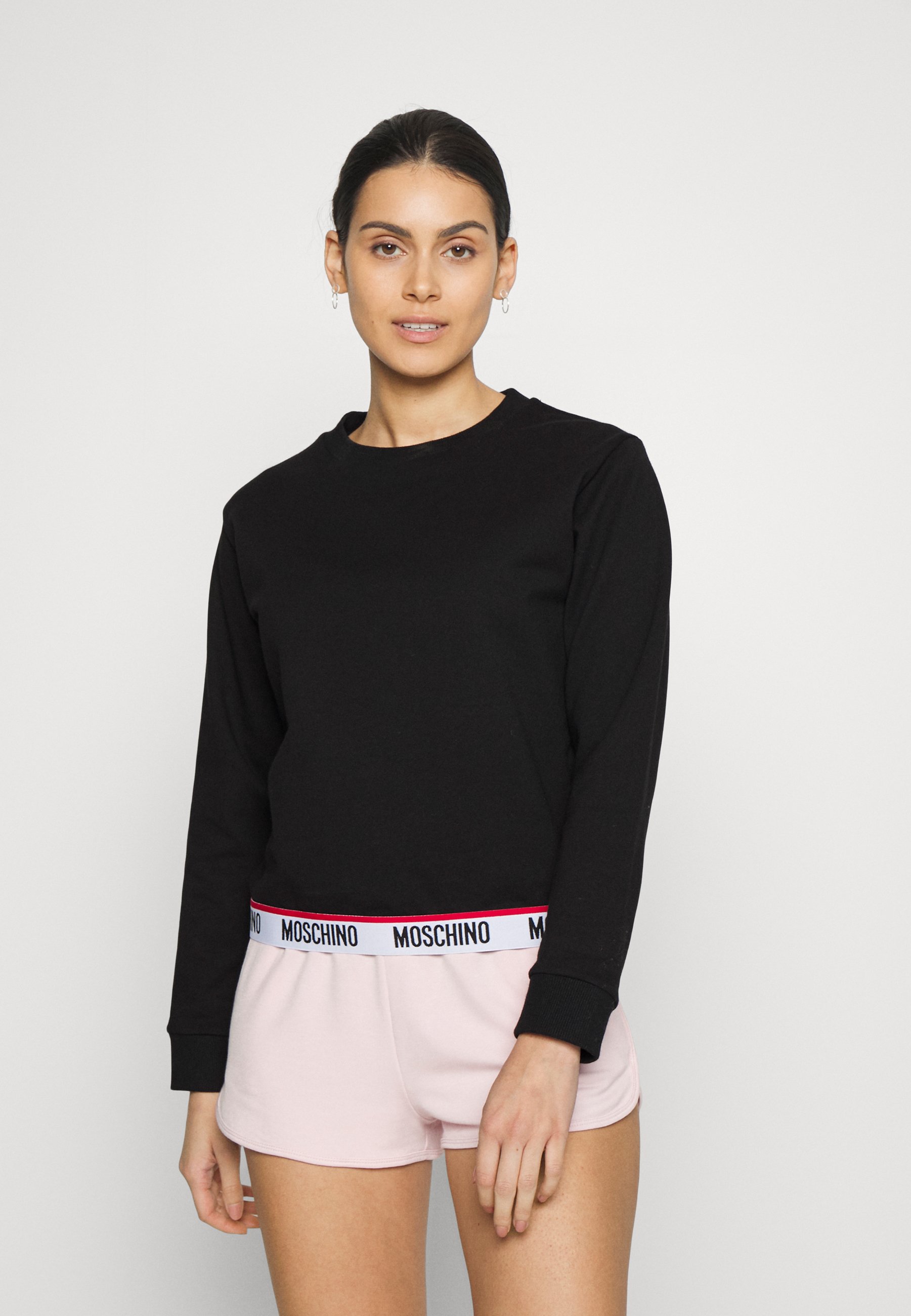 Moschino Underwear CARRY OVER BASIC FELPA GIROCOLLO - Maglia del pigiama -  nero - Zalando