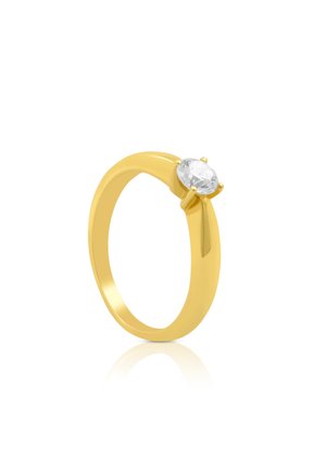 MUAU Schmuck SOLITAIRE RING DIAMANT 0.40CT. - Ring - gelbgoldfarben
