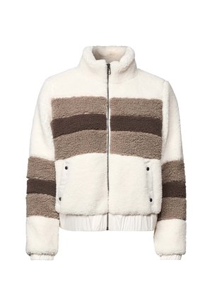 Street One, COLOR-BLOCK TEDDY JACKET - Veste polaire - pure beige