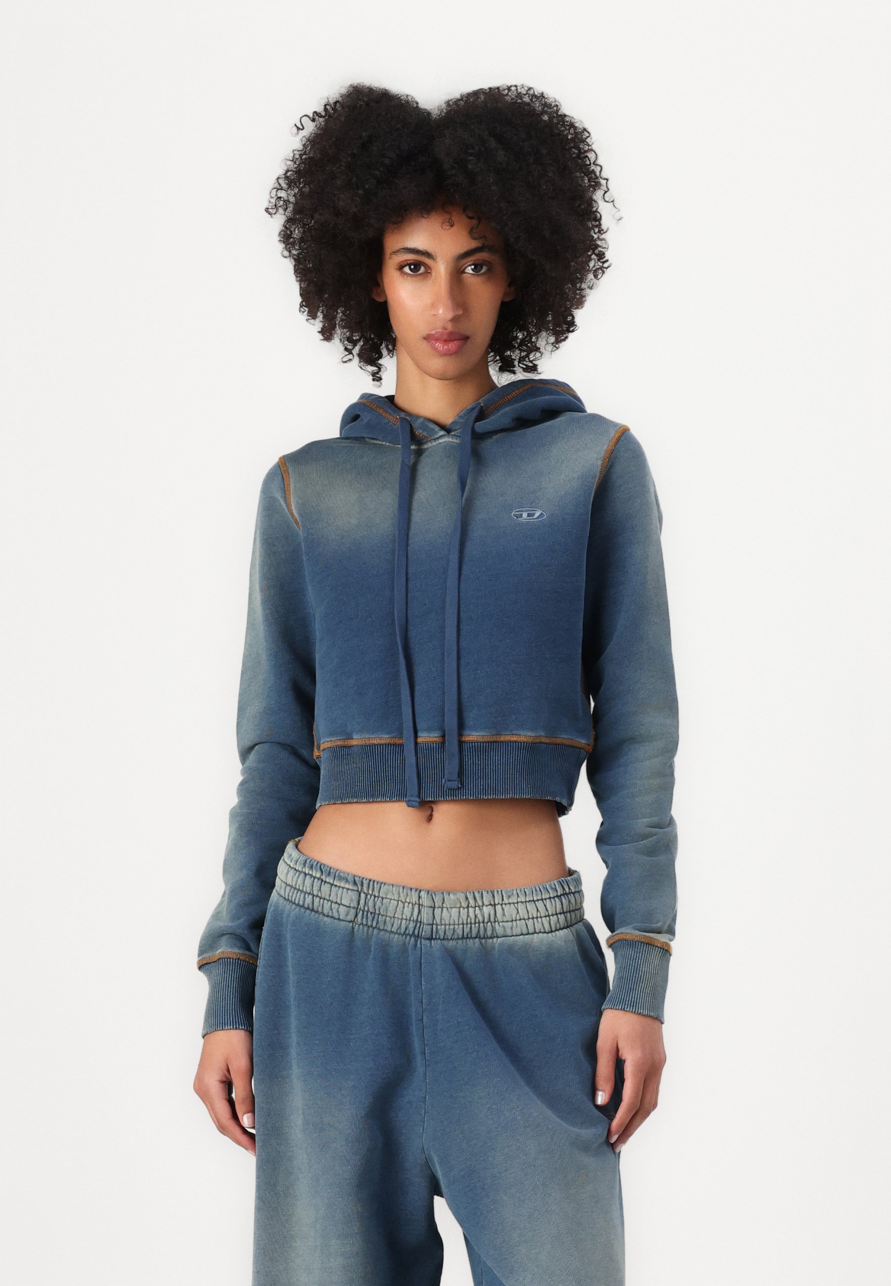 Diesel SLIMMY HOOD - Sweatshirt - blue denim - Zalando.co.uk