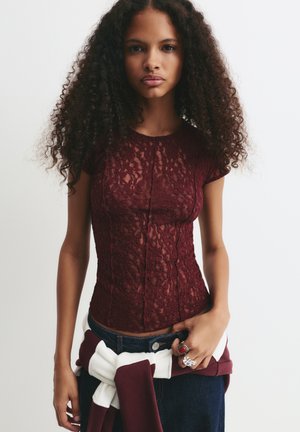 WITH SEAM DETAIL  - Camicetta - bordeaux
