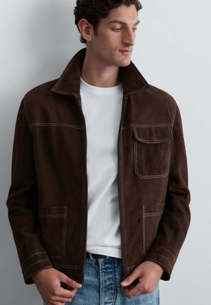 Scalpers, Chaqueta de cuero - darkbrown