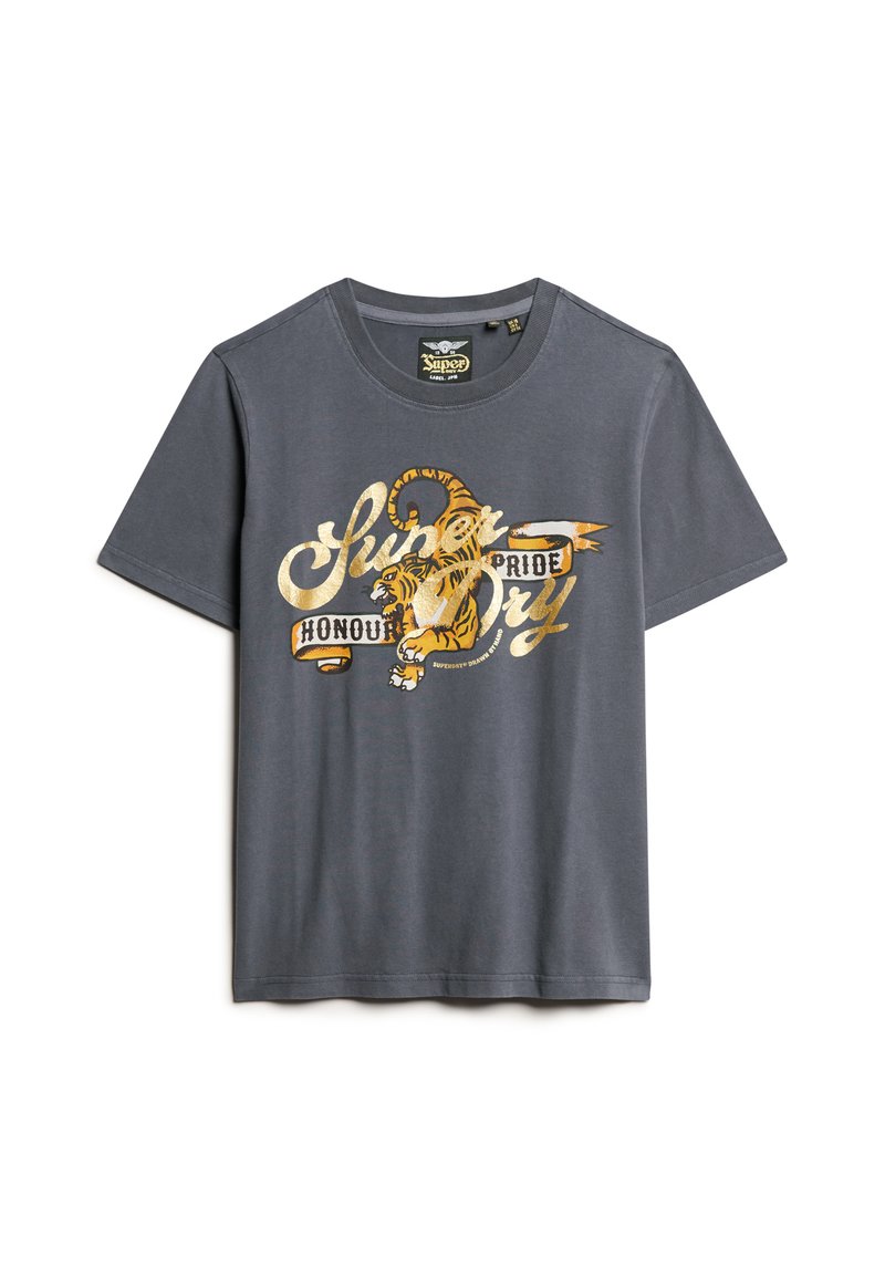 Superdry & Co T-shirt print donkergrijs