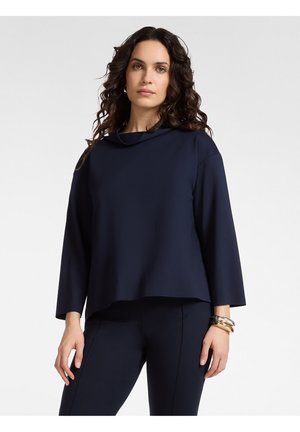 CON COLLO MORBIDO - Longsleeve - blu