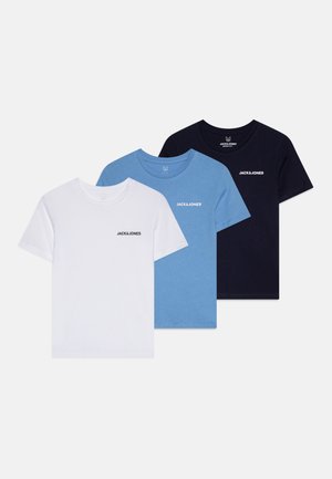 Jack & Jones Junior, JJKAI TEE CREW NECK JNR 3 PACK - T-Shirt basic - white/navy
